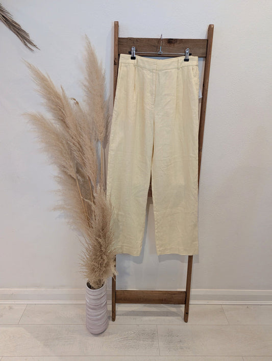& Other Stories lemon linen trousers 10 NWT RRP £87