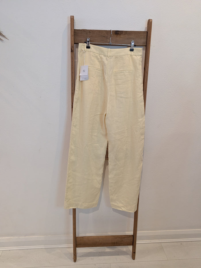& Other Stories lemon linen trousers 10 NWT RRP £87