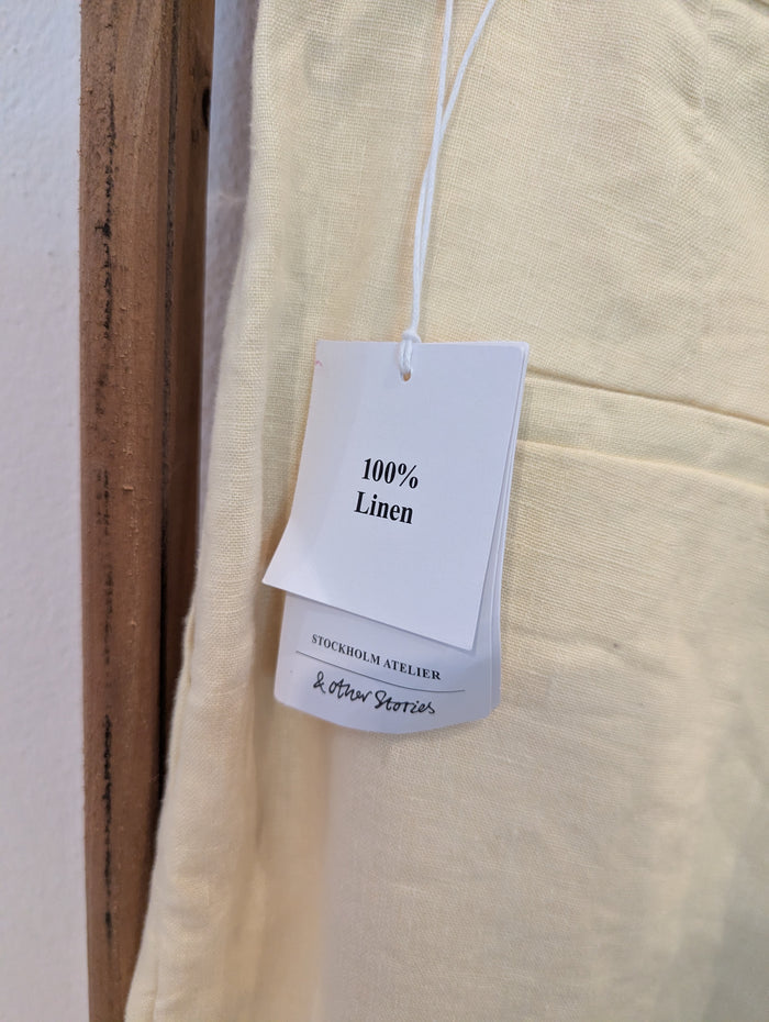 & Other Stories lemon linen trousers 10 NWT RRP £87