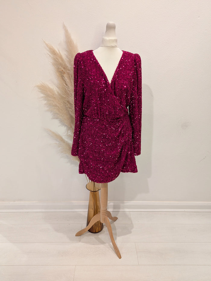 & Other stories Pink Sequin Dress 10