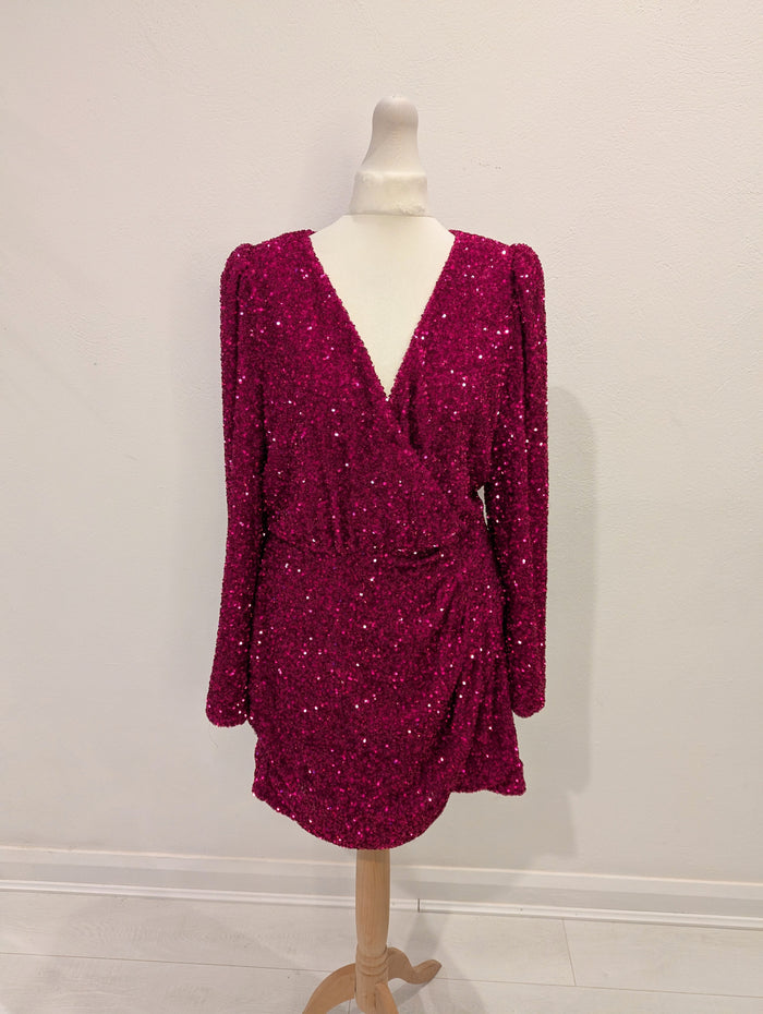 & Other stories Pink Sequin Dress 10