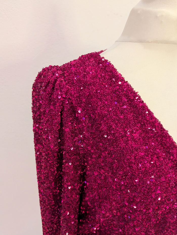 & Other stories Pink Sequin Dress 10