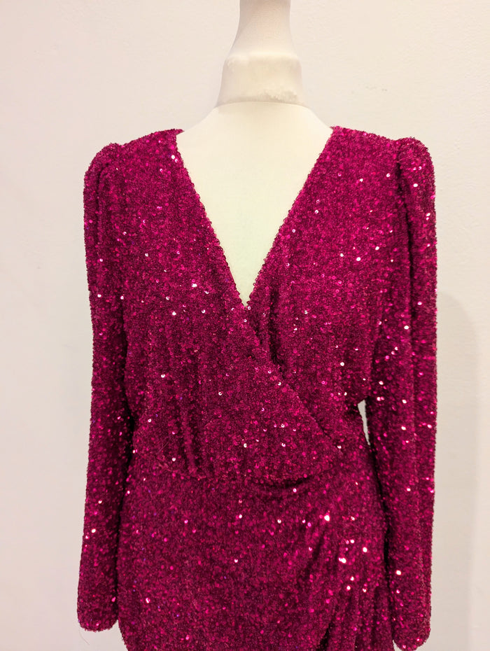 & Other stories Pink Sequin Dress 10
