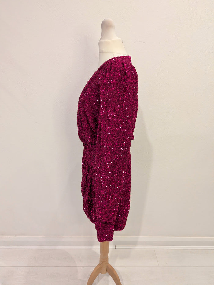 & Other stories Pink Sequin Dress 10