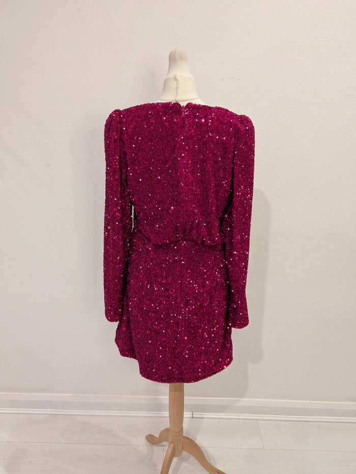 & Other stories Pink Sequin Dress 10
