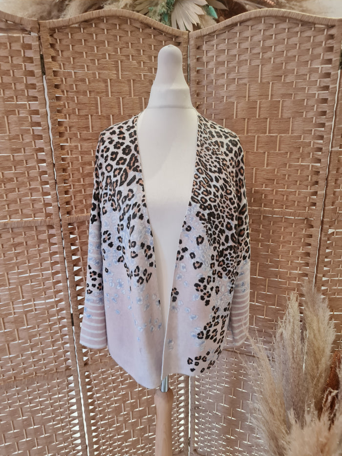 Oui Animal print cardigan 10