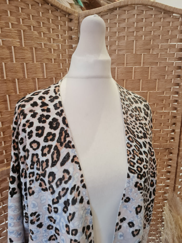 Oui Animal print cardigan 10