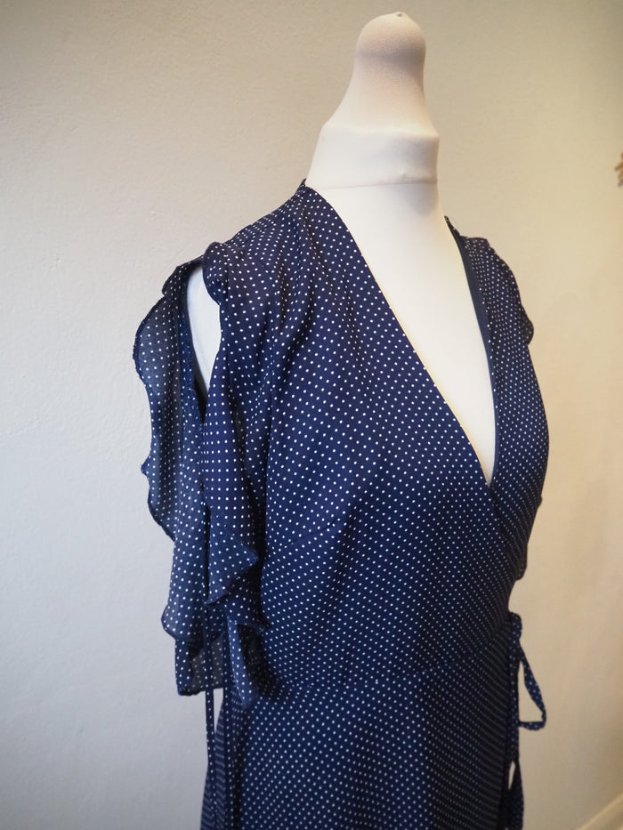 Paisie Navy Spot Dress 8