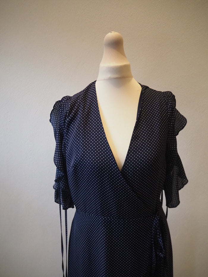 Paisie Navy Spot Dress 8