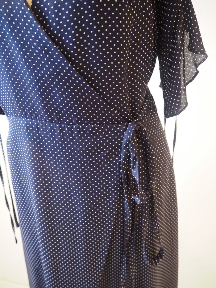 Paisie Navy Spot Dress 8