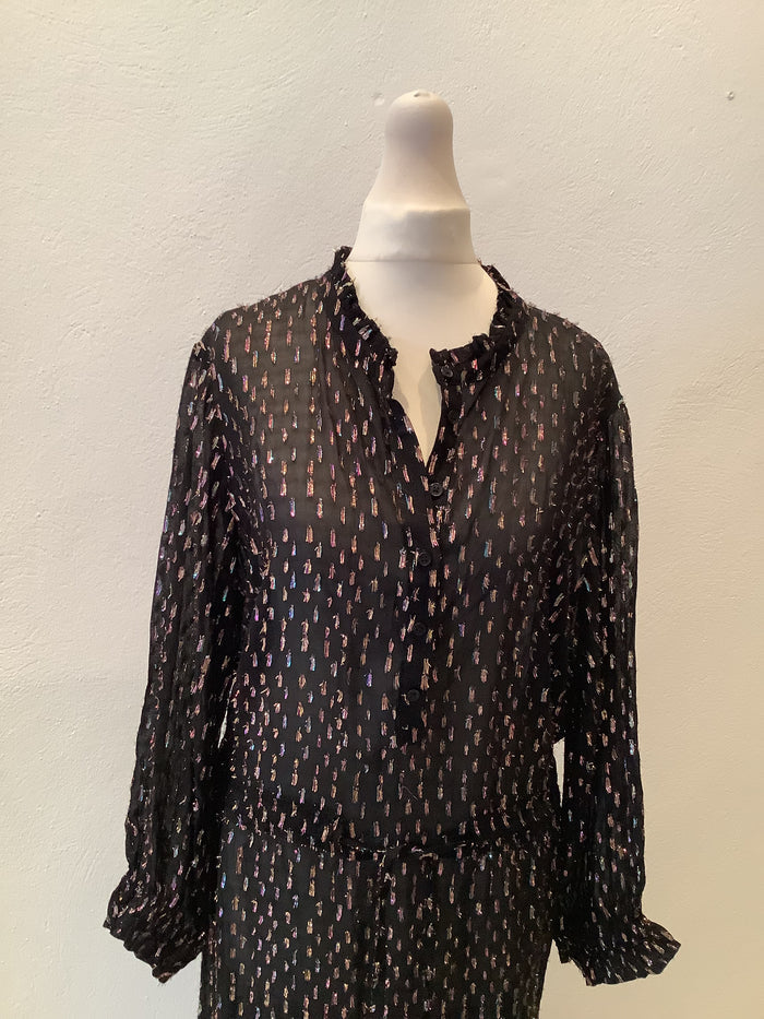 Part Two Black Metallic Dress Size 12/14