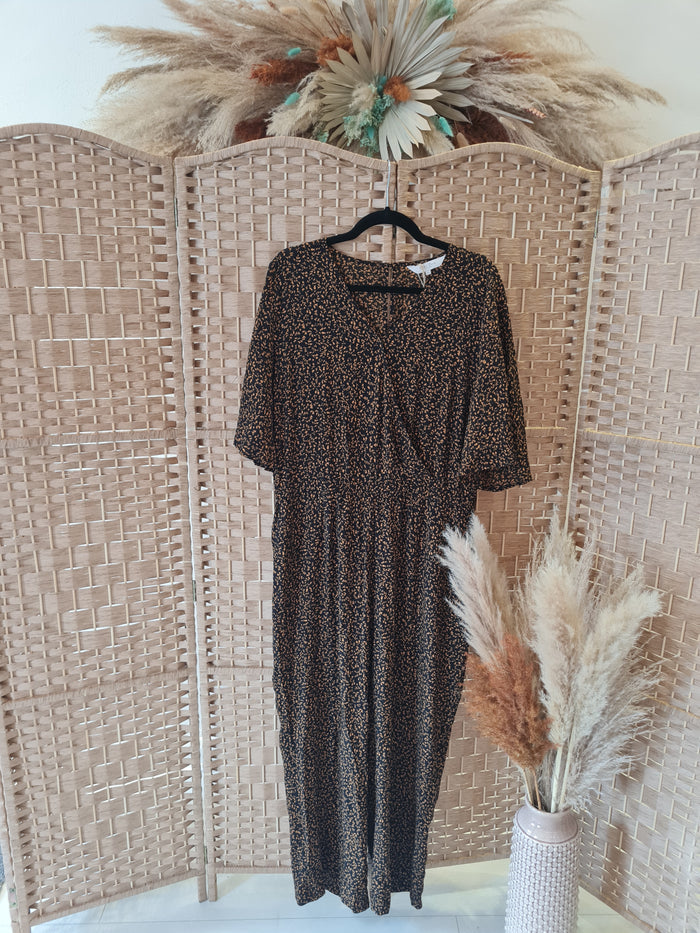 Part Two Black/Mustard Jump Suit Size 14