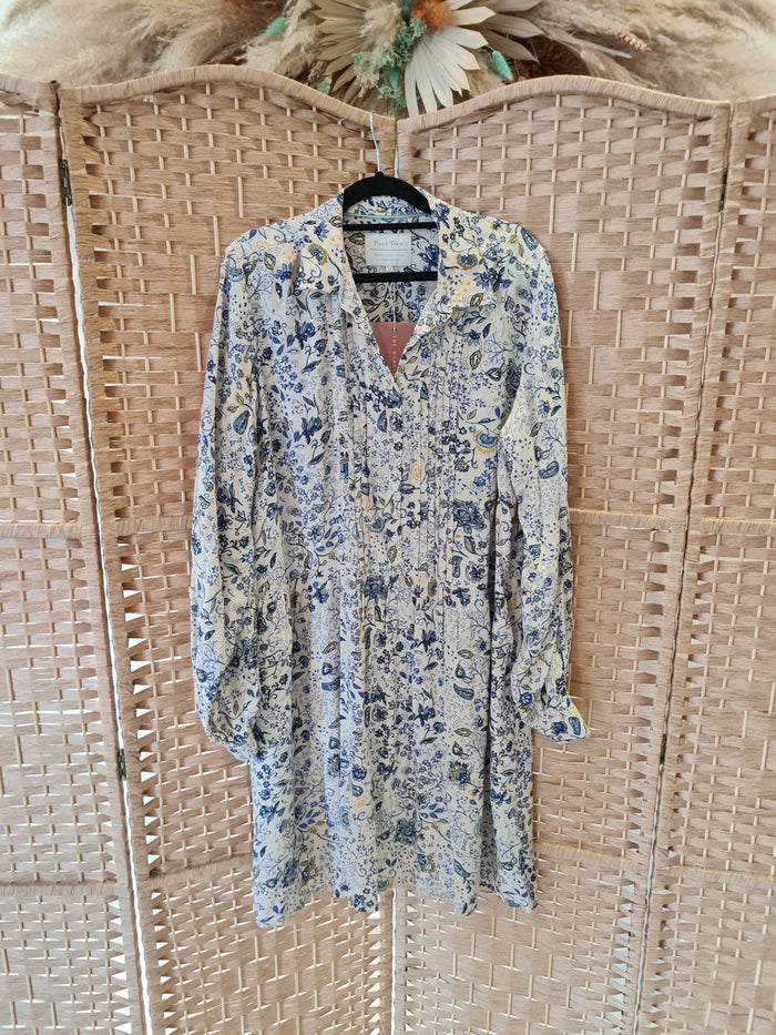 Part Two blue paisley tunic 12