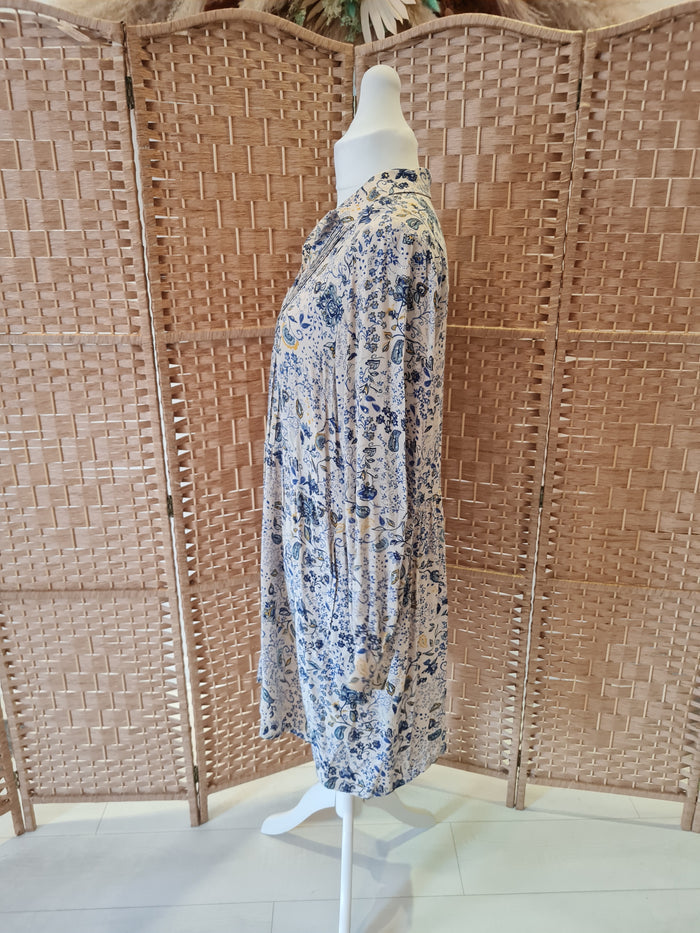 Part Two blue paisley tunic 12