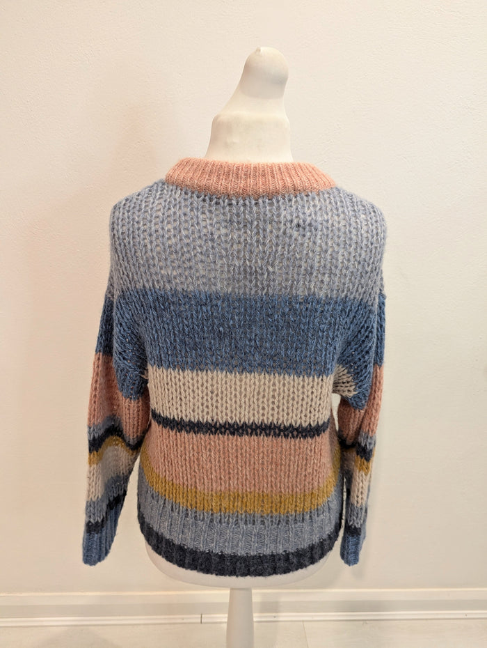Part Two Blue/ Pink Stripe Jumper M