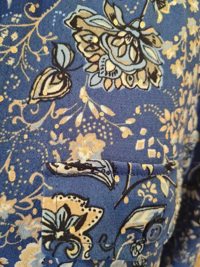 Part Two Blue print shirt Dress 6/8