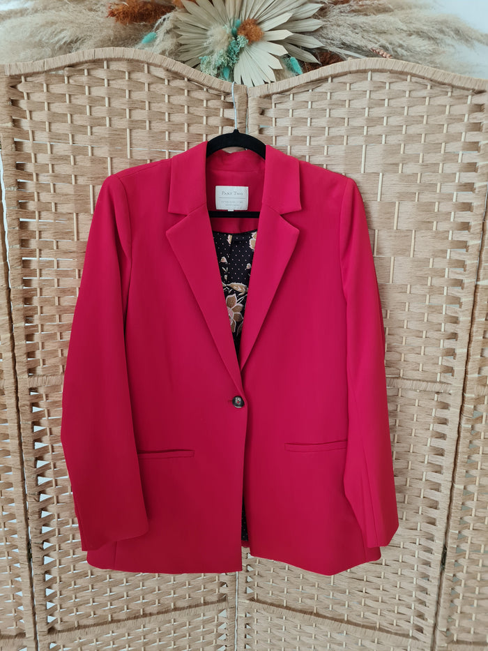 Part Two Red Blazer Size 12
