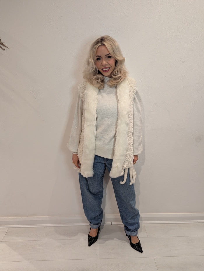 Passioni cream gilet S