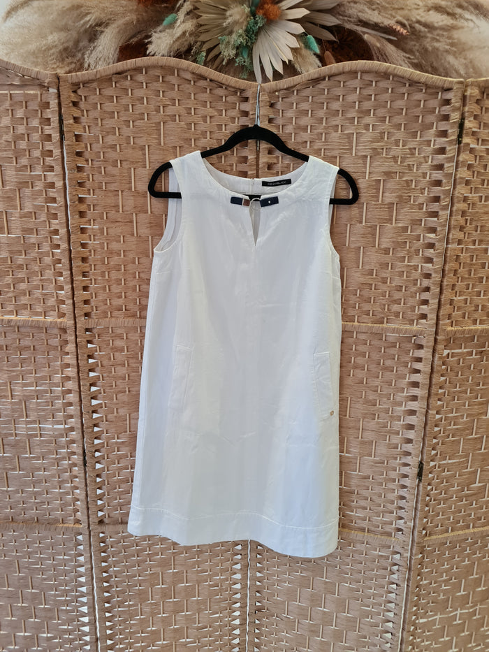 Penny Black White Linen Shift 10