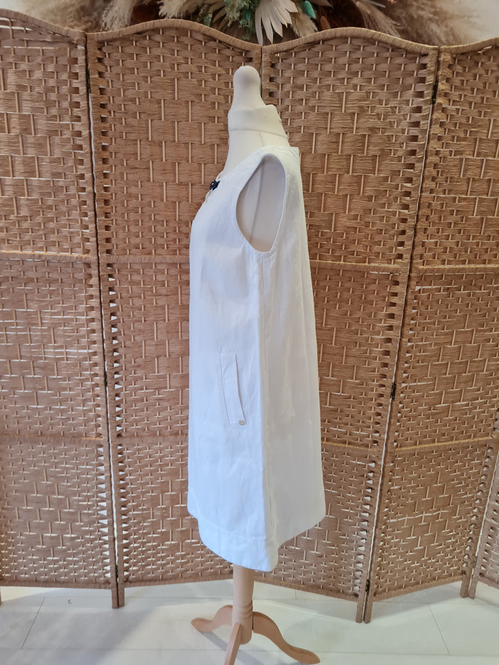 Penny Black White Linen Shift 10