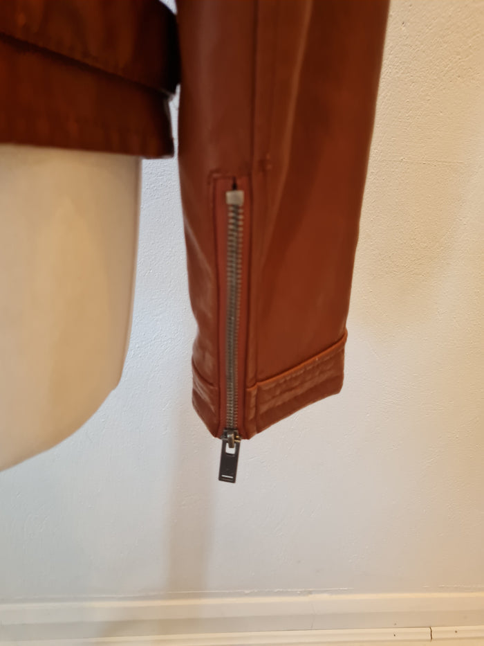 Pepe Jeans Brown Leather Jacket M