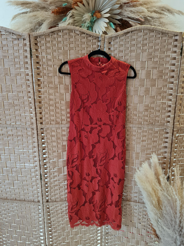 Per Una Rust lace Dress size 10