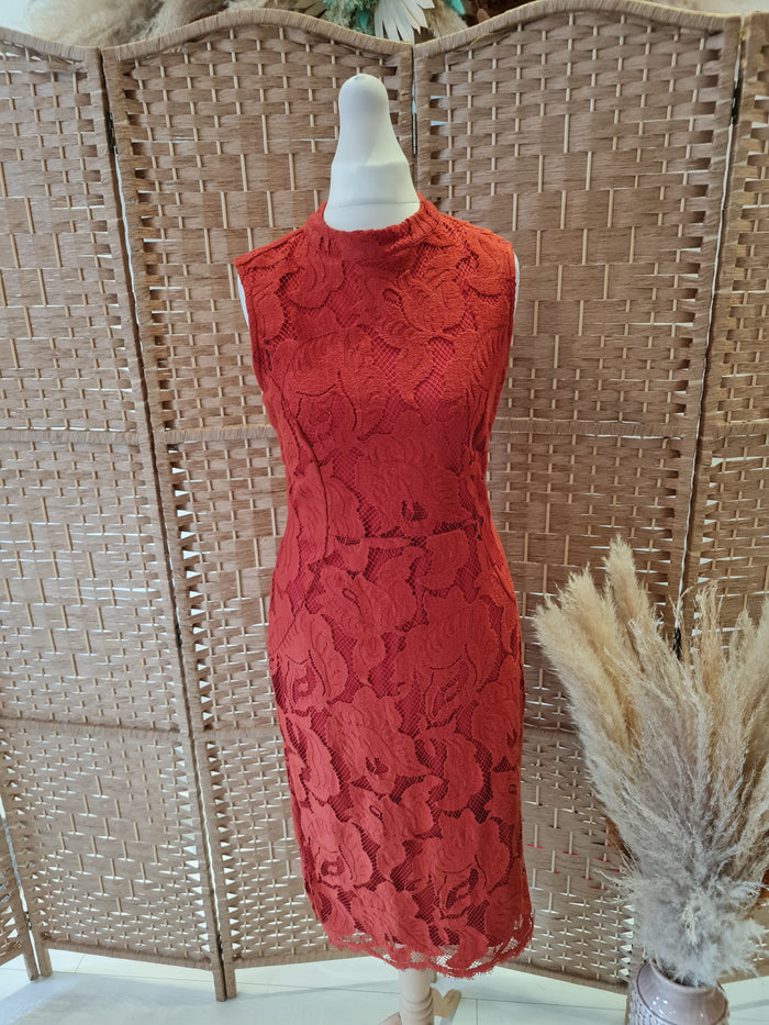 Per Una Rust lace Dress size 10
