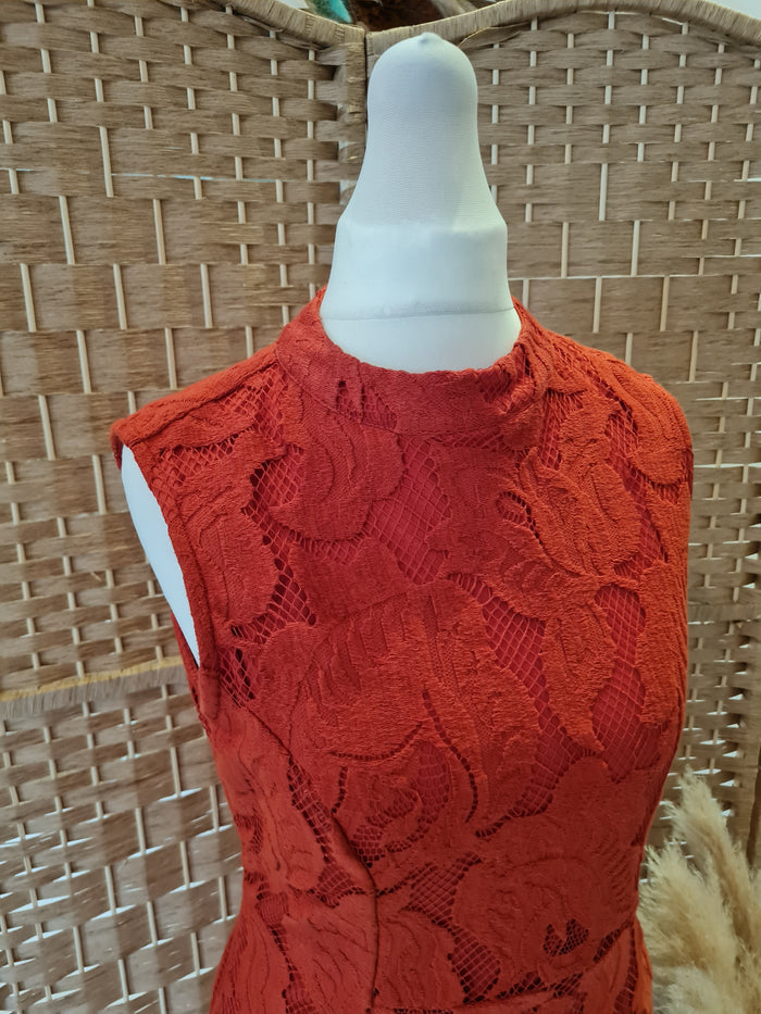 Per Una Rust lace Dress size 10