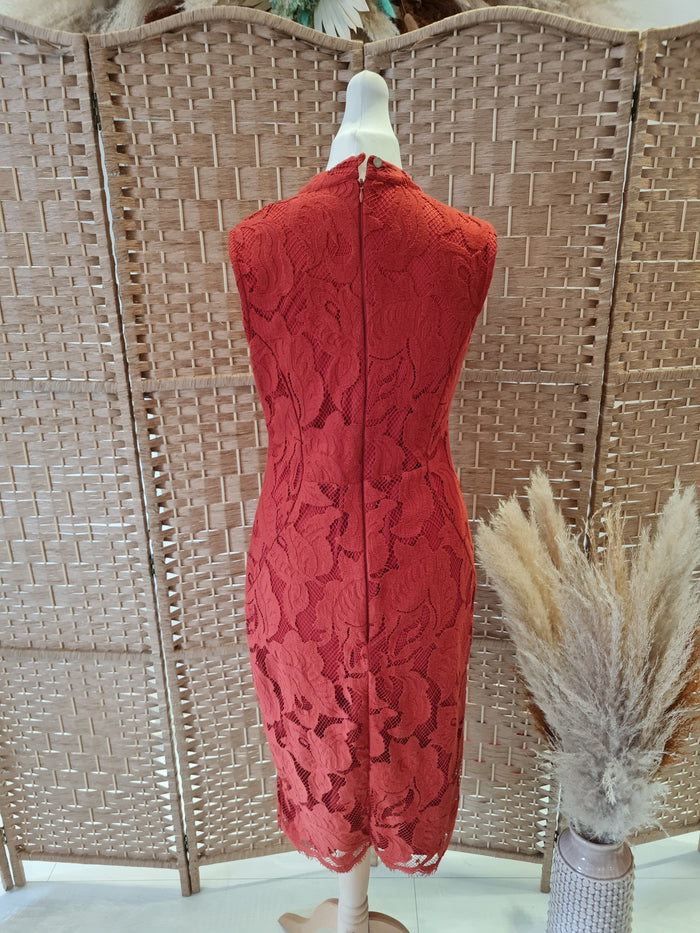 Per Una Rust lace Dress size 10