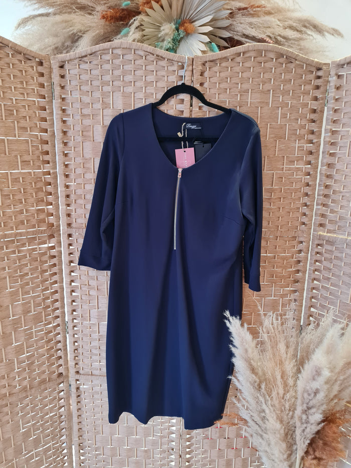 Peruzzi Navy shift Dress 12/14 New