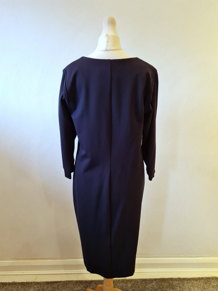 Peruzzi Navy shift Dress 12/14 New