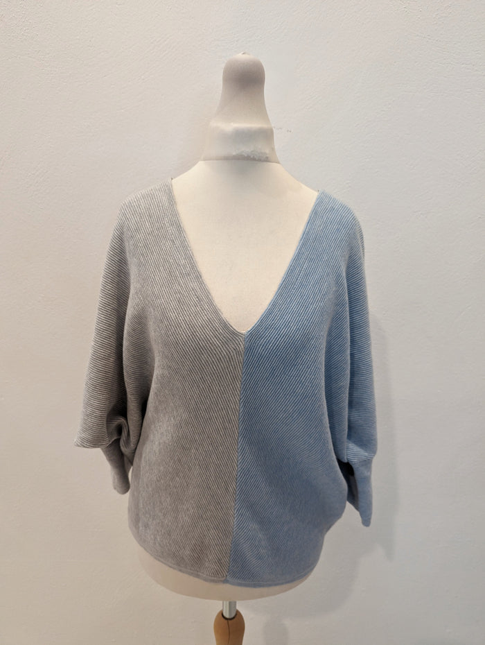 Phase Eight Blue/Grey Knitted top S