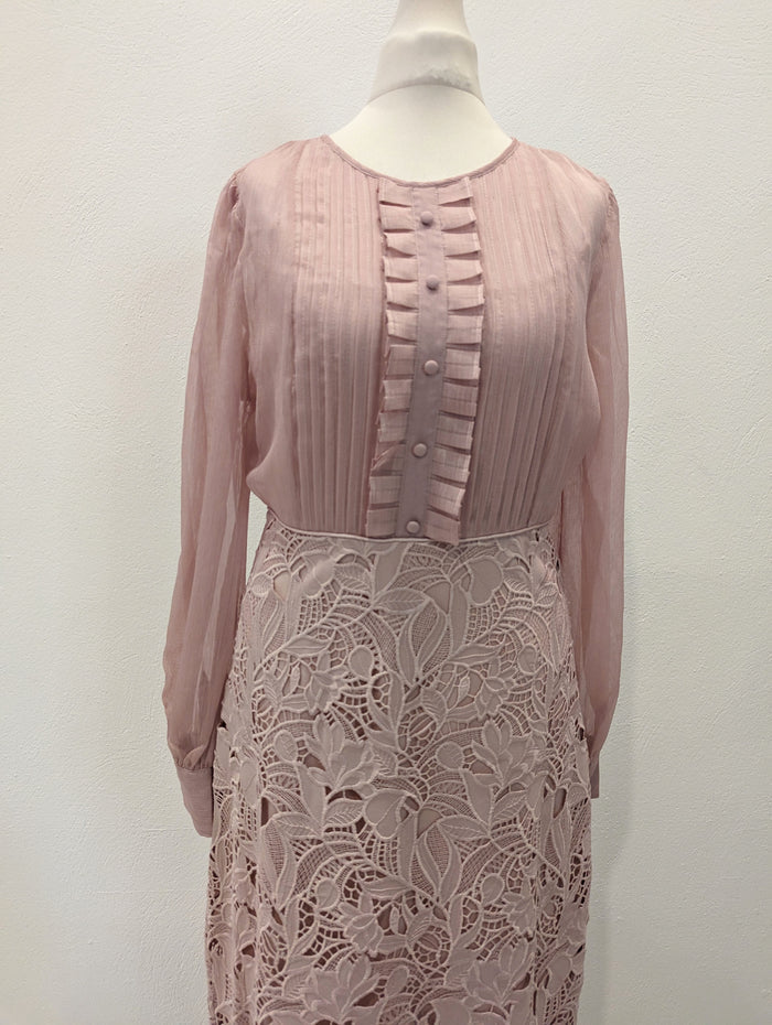 Phase Eight Blush Lace Dress 10