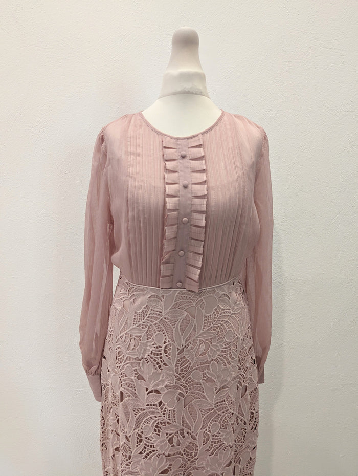Phase Eight Blush Lace Dress 10