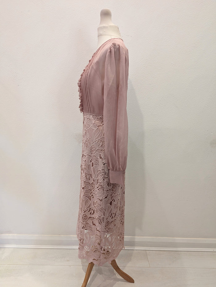 Phase Eight Blush Lace Dress 10