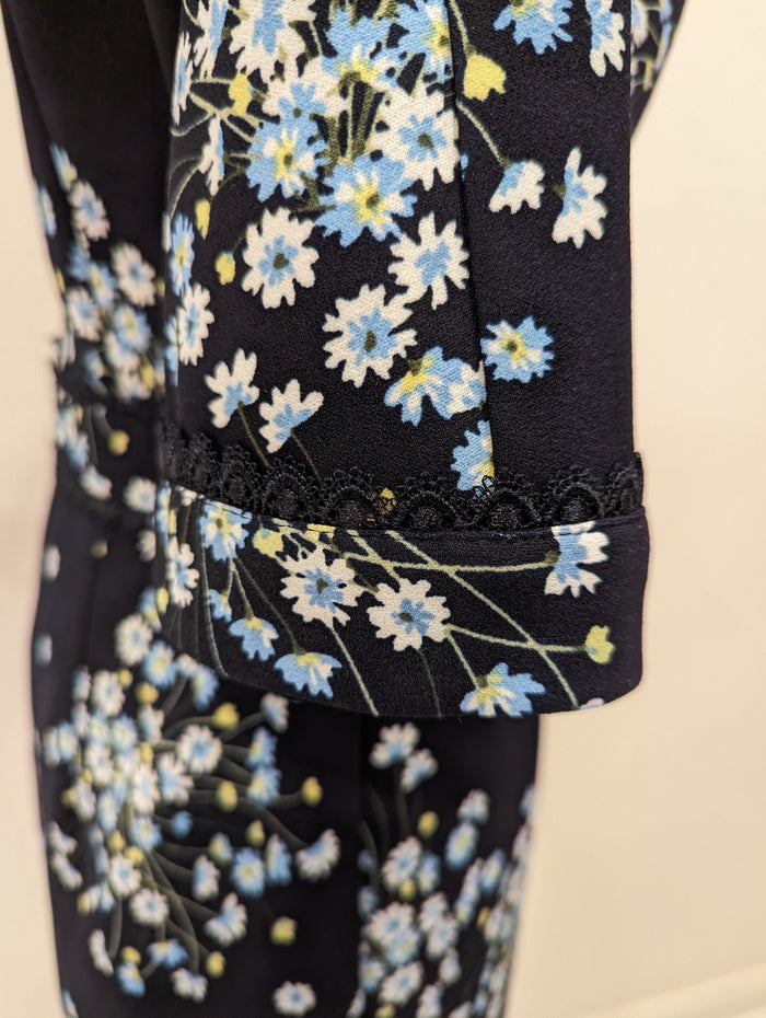 Phase Eight Navy Floral Dress & Jacket 10