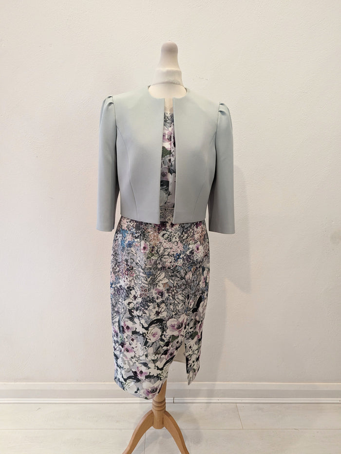 Phase Eight Sage Floral Dress 2 Piece 10