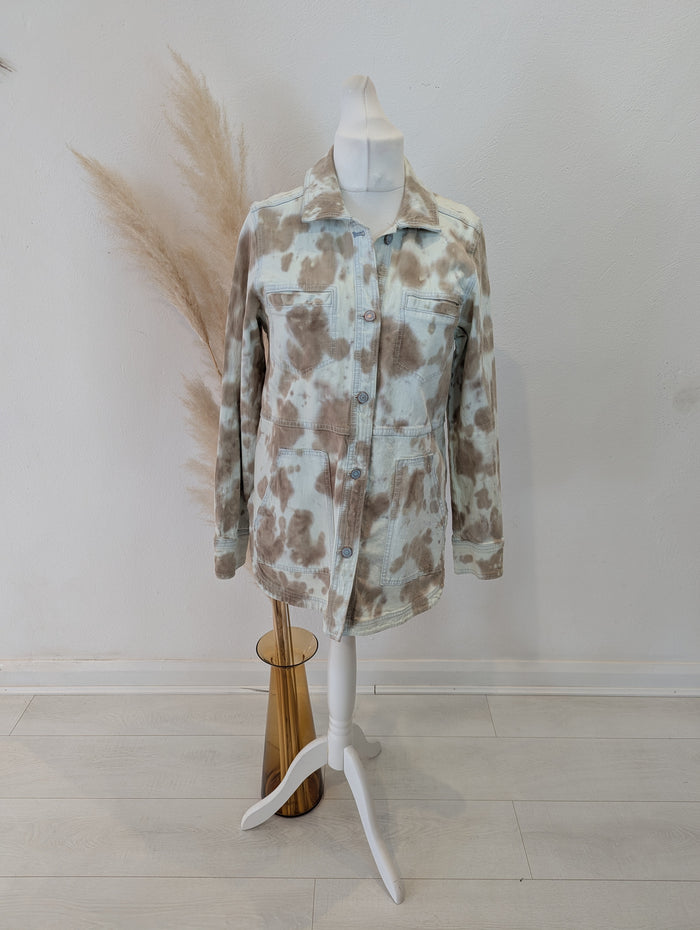 Pilcro Cream Tie Dye Jacket M