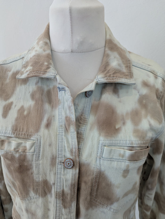 Pilcro Cream Tie Dye Jacket M