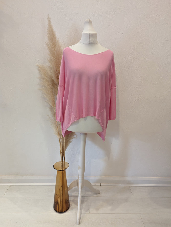 Pink fine knit jumper