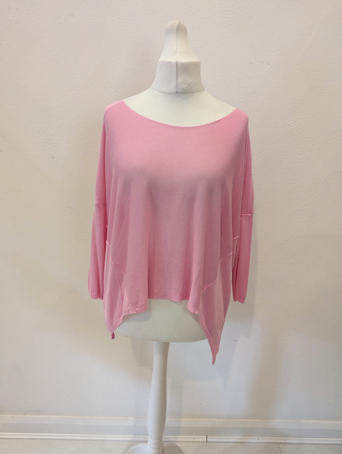 Pink fine knit jumper