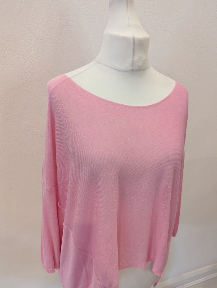 Pink fine knit jumper