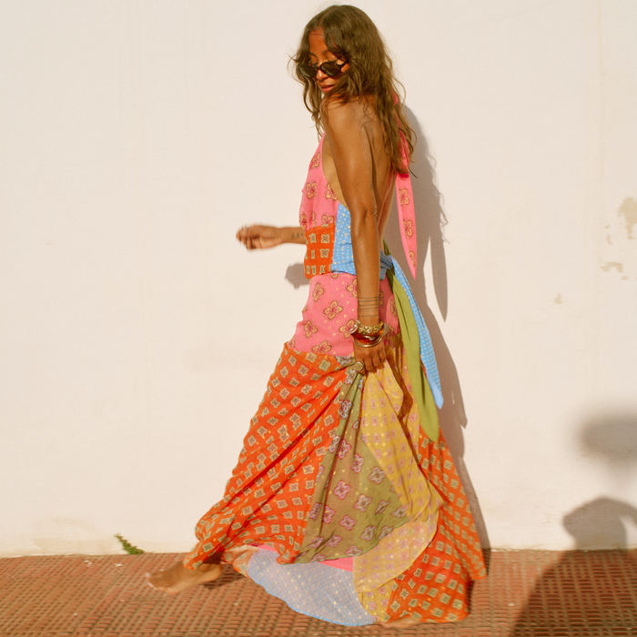 Pink Mix Tile Skirt