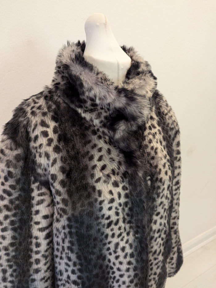 Pistachio Animal Print fur coat 12/14
