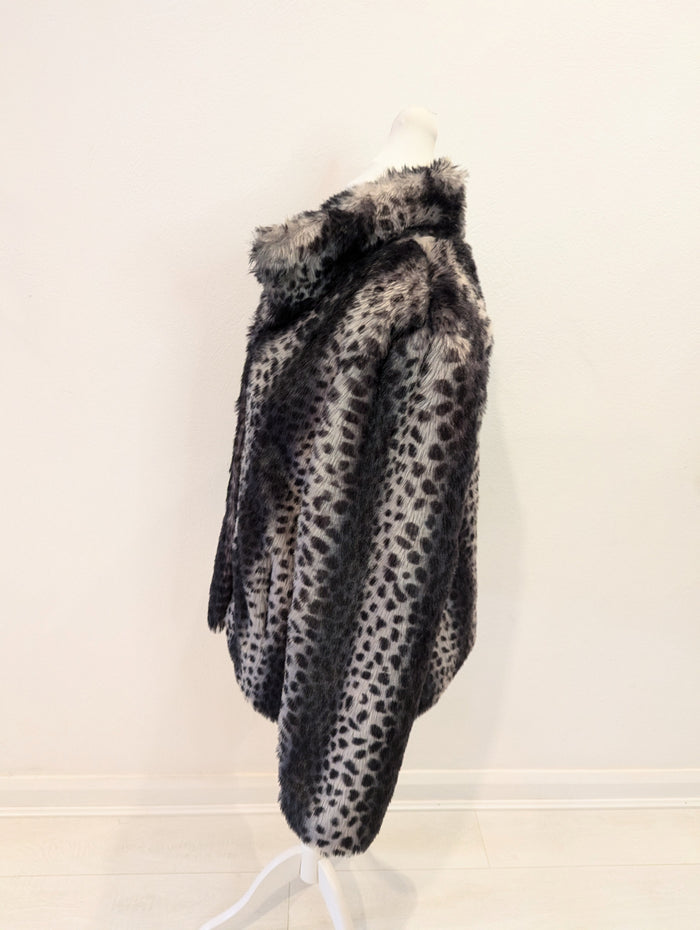Pistachio Animal Print fur coat 12/14