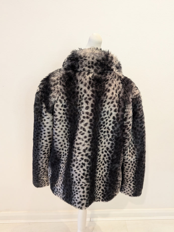 Pistachio Animal Print fur coat 12/14