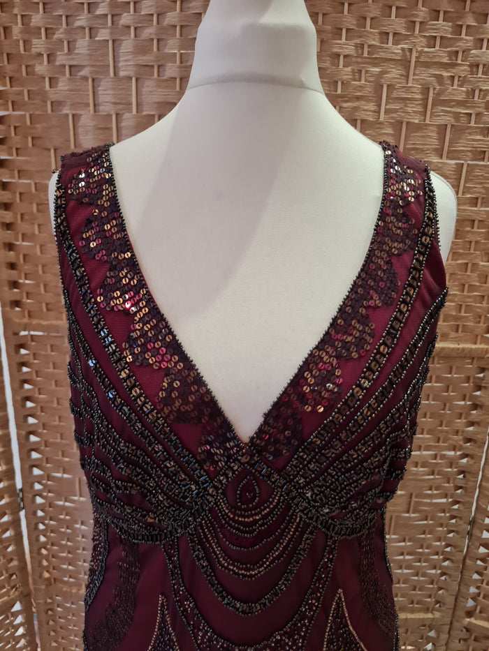 Planet Burgundy beaded Midi 10