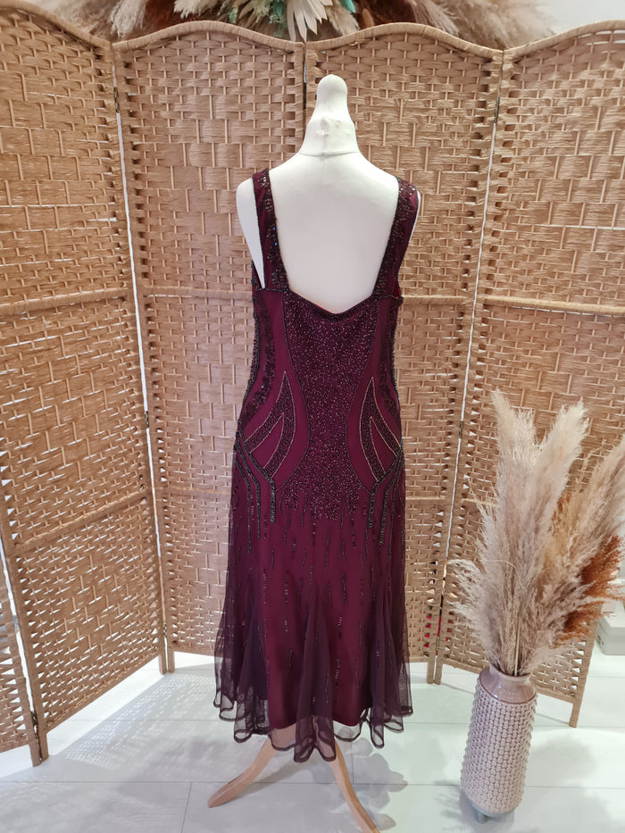 Planet Burgundy beaded Midi 10