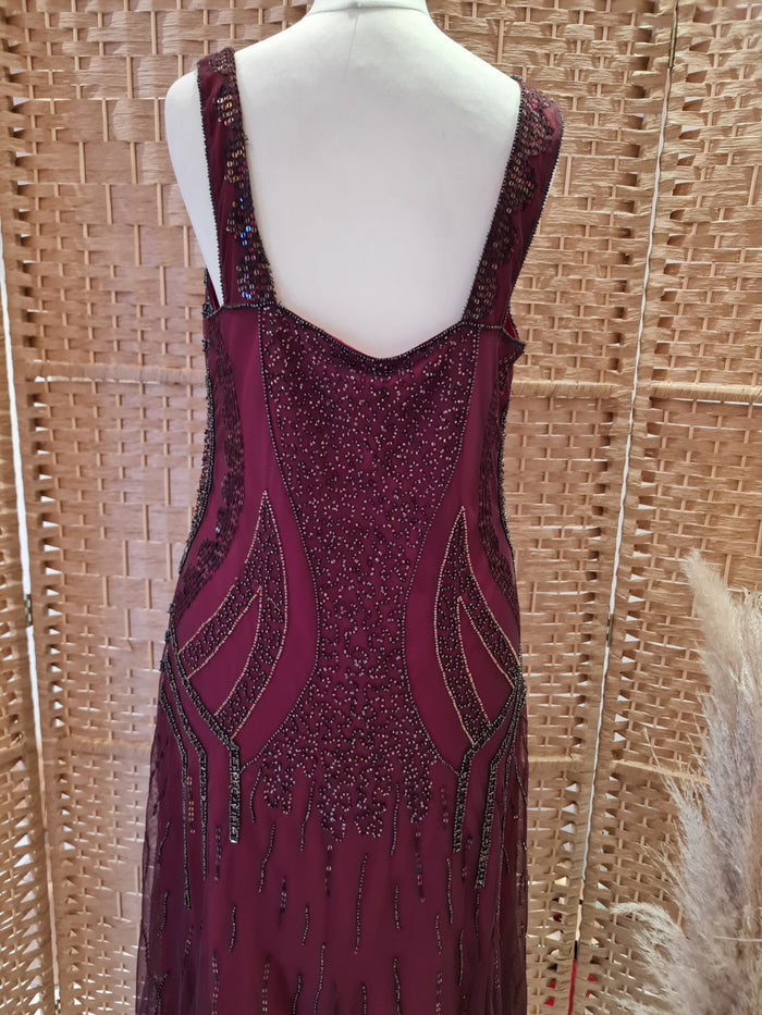 Planet Burgundy beaded Midi 10