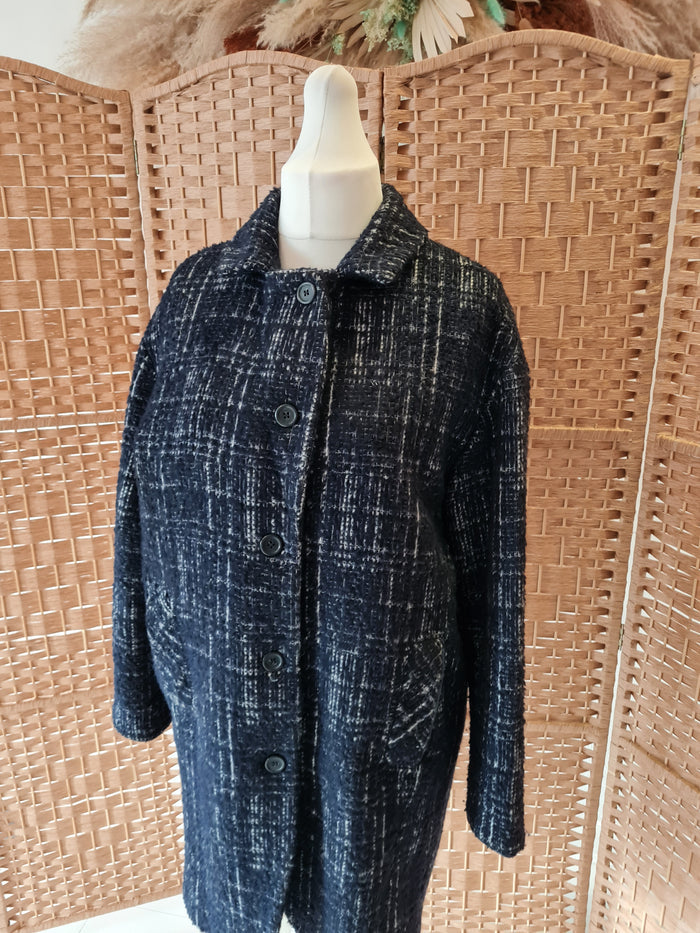 Poetry Navy Check Coat 14